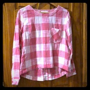 Pink and White Flannel Tunic by Cloth & Stone